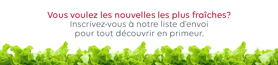 Invitation à s’inscrire à une infolettre pour recevoir les dernières nouvelles en primeur.