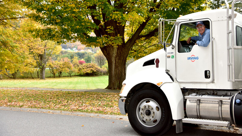 Irving Energy driver on the way to deliver propane