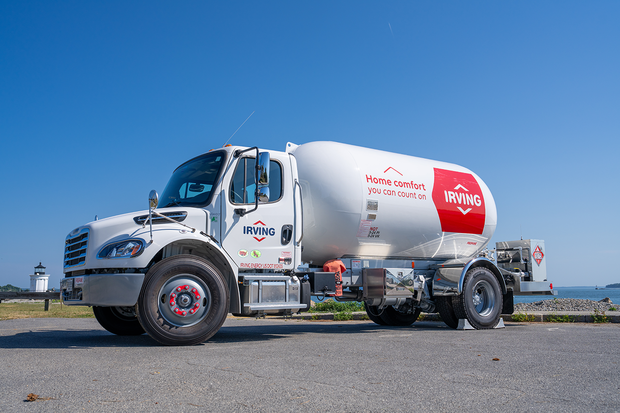 Irving Oil Fuel Tanker Delivering Propane