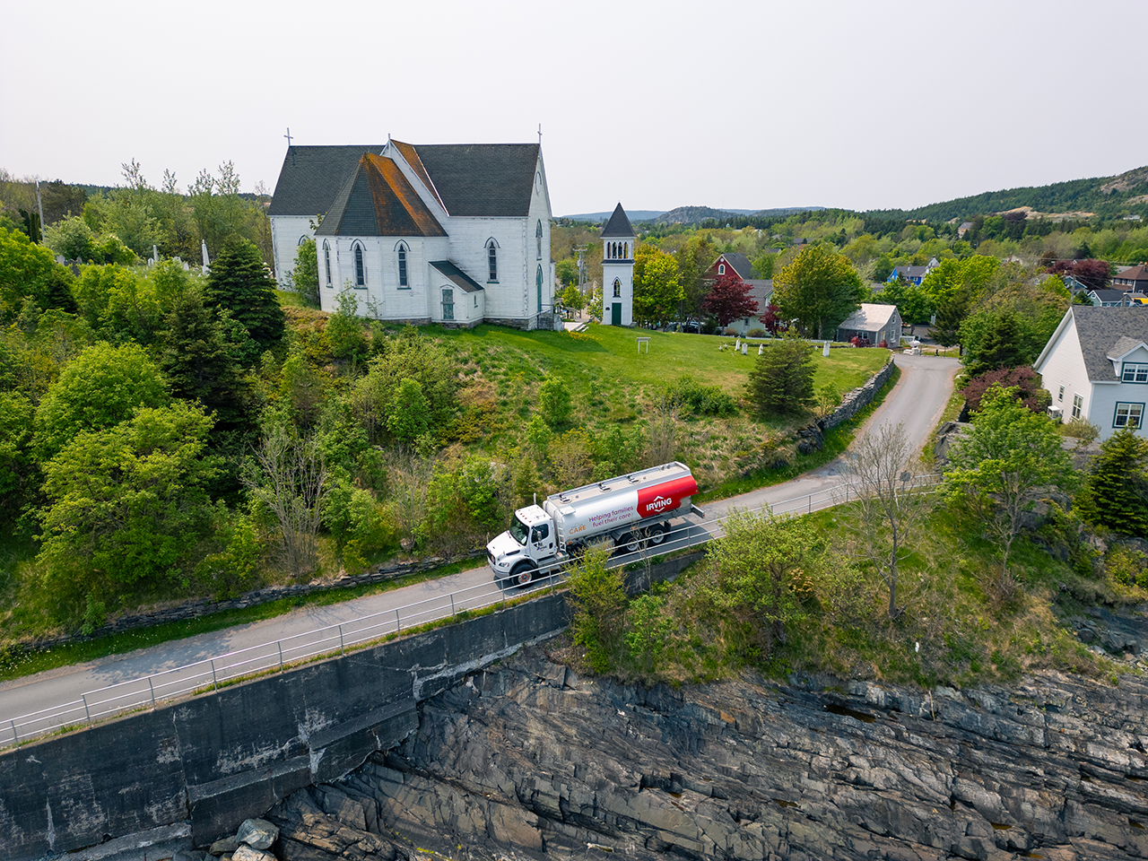 Irving Oil Fuel Tanker Delivering Propane